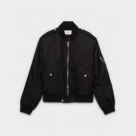 celine paris coach jacket in nylon twill